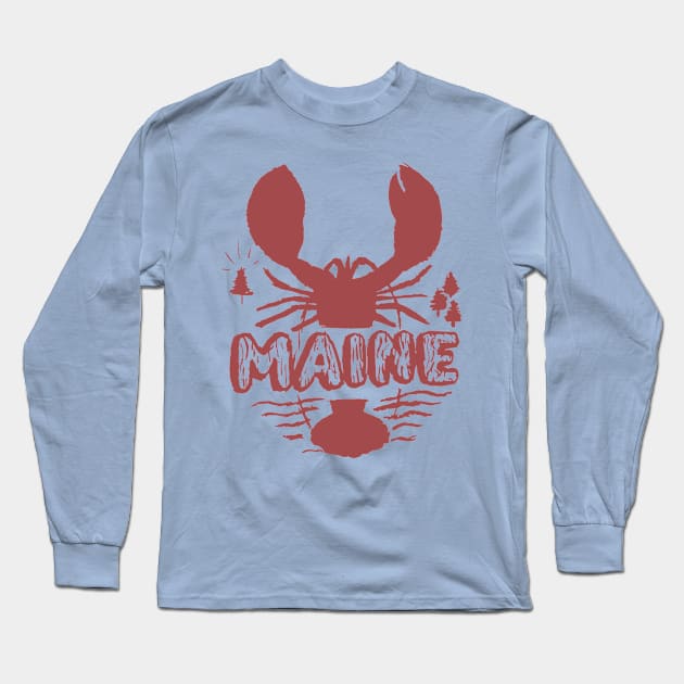 Maine 08 Long Sleeve T-Shirt by Very Simple Graph